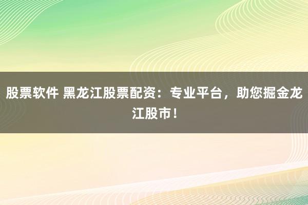 股票软件 黑龙江股票配资：专业平台，助您掘金龙江股市！