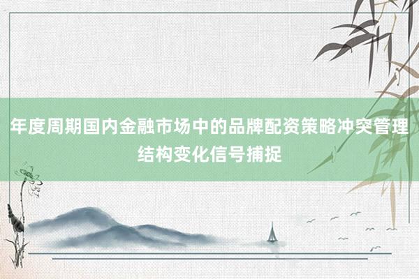 年度周期国内金融市场中的品牌配资策略冲突管理结构变化信号捕捉