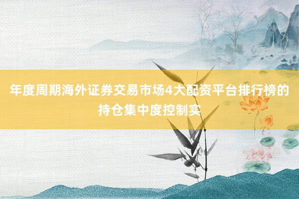 年度周期海外证券交易市场4大配资平台排行榜的持仓集中度控制实
